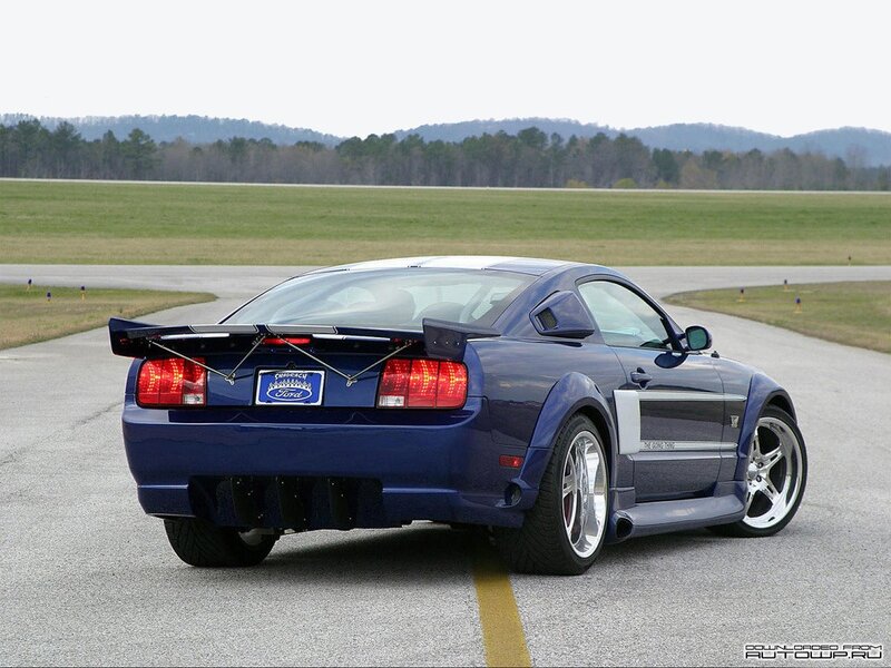 Blue Ford Mustang — Calm, Afternoon, Photograph, Car, Road