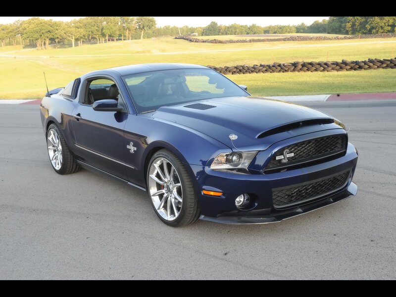 Blue Ford Mustang — Calm, Afternoon, Photograph, Car, Road, Trees, Black