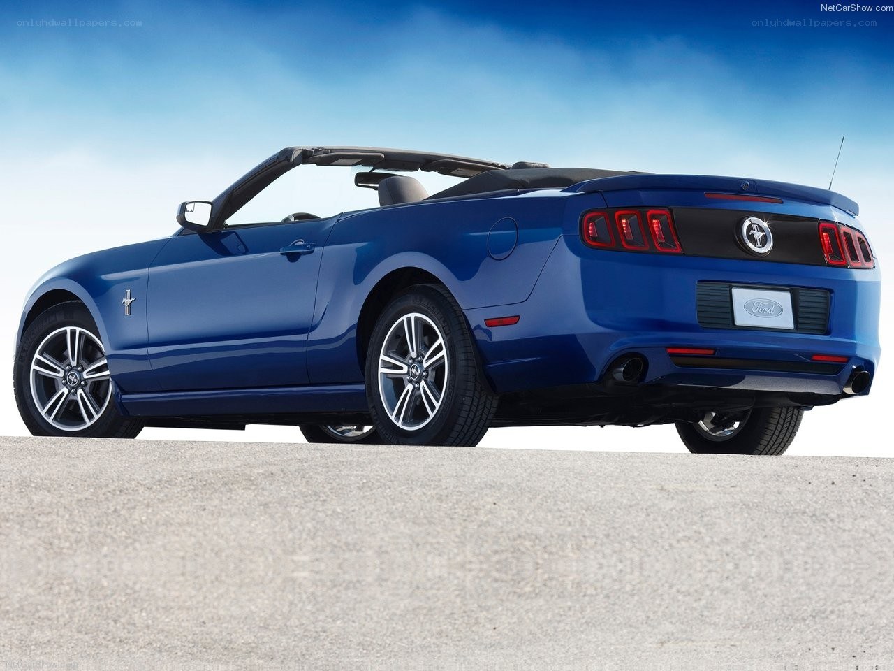 Blue Ford Mustang Convertible