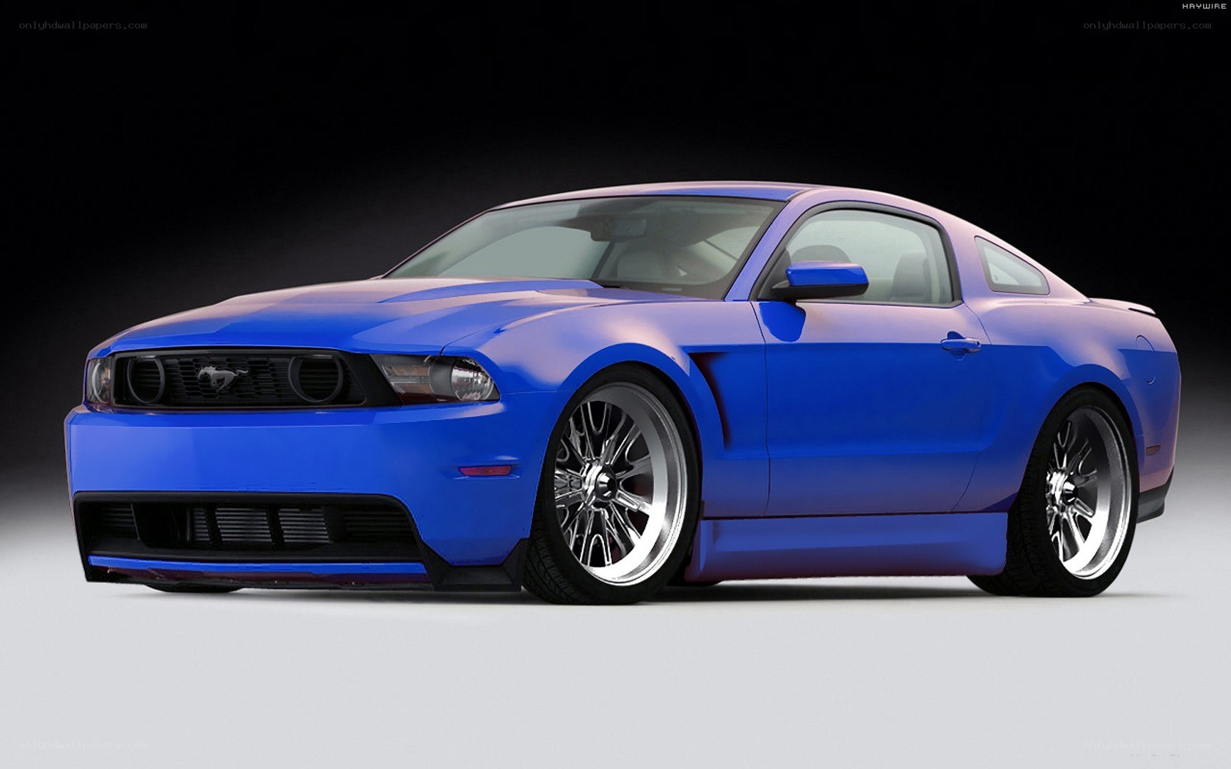 blue ford mustang coupe