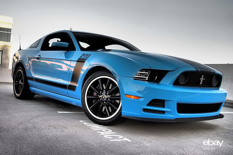 Blue Ford Mustang — Dramatic, Afternoon, Photograph
