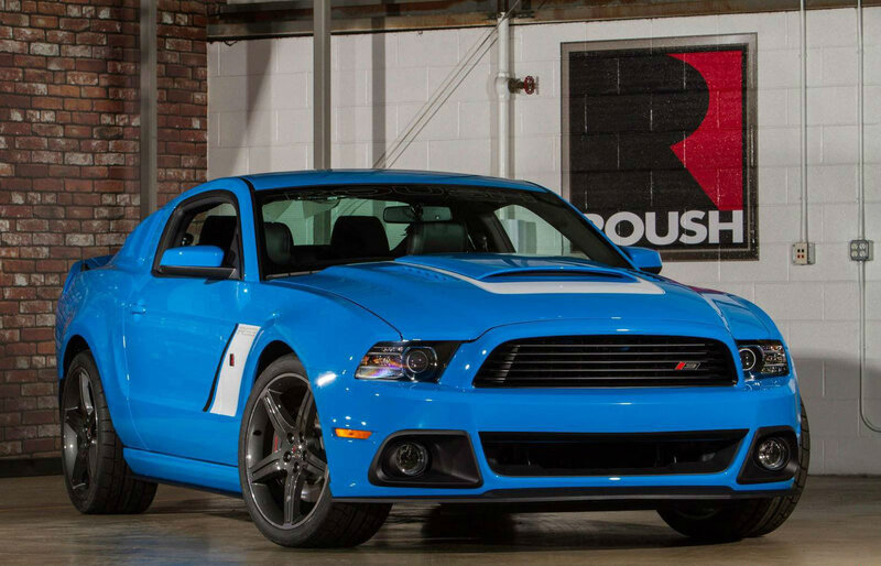 Blue Ford Mustang — Dramatic, Photograph