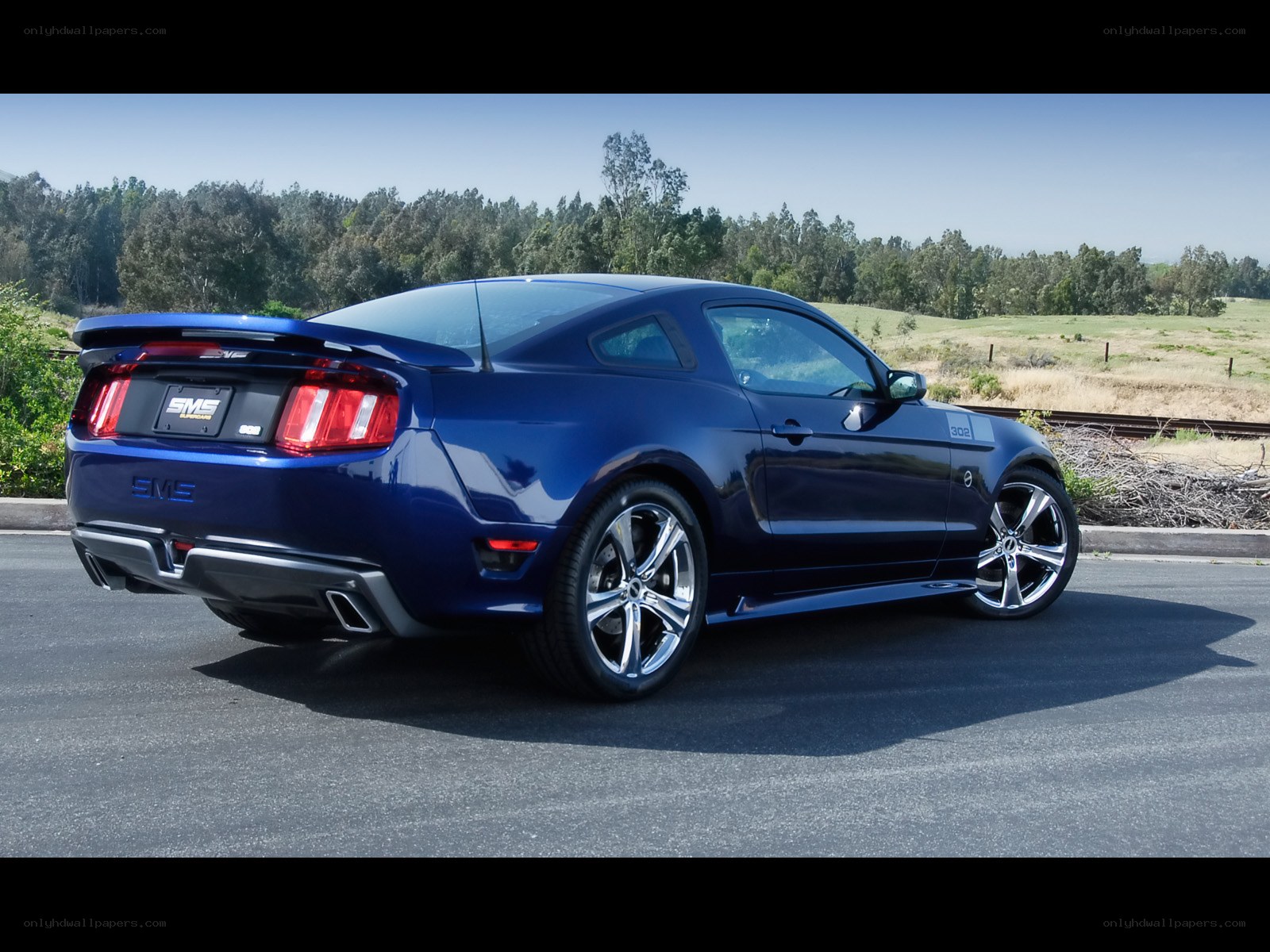 Blue Ford Mustang GT