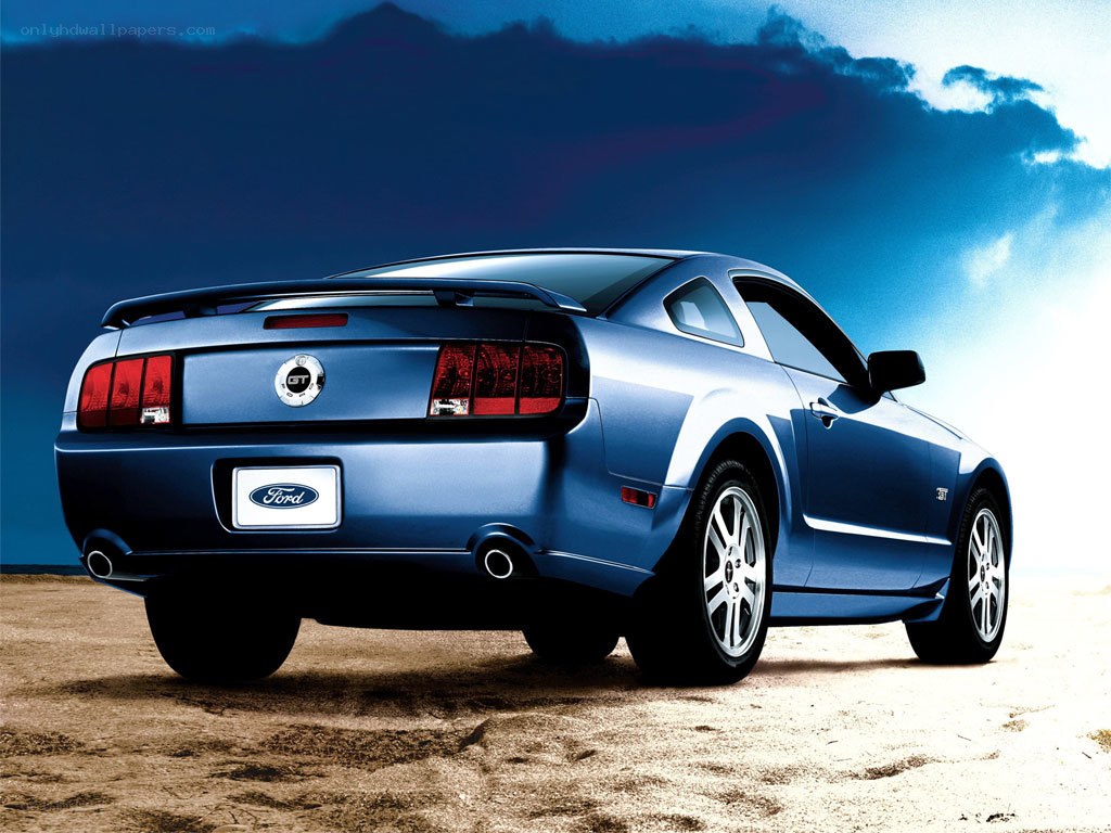 blue ford mustang gt