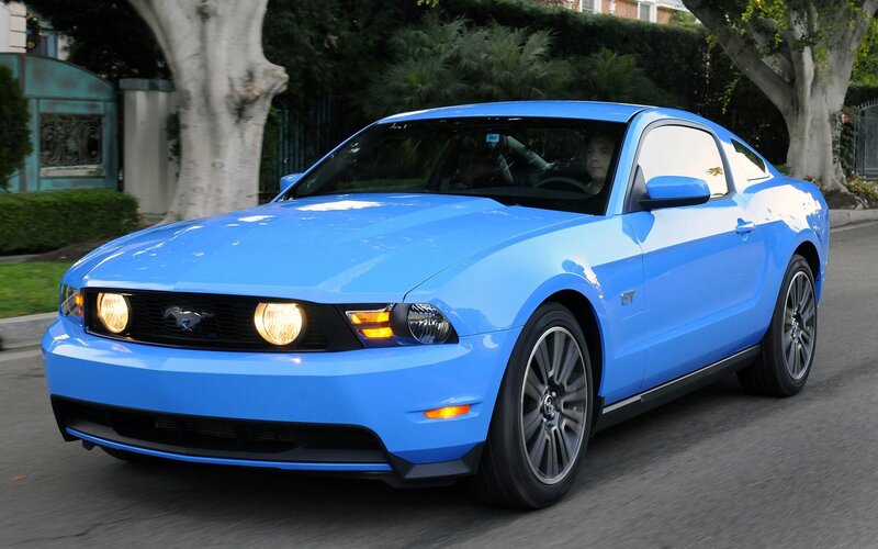 Blue Ford Mustang GT — Calm, Afternoon, Photograph, Car