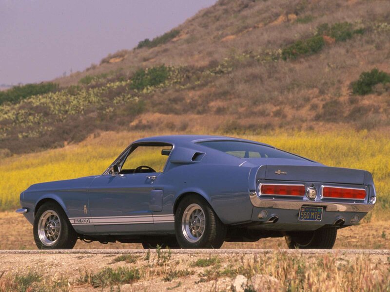 Blue Ford Mustang GT500