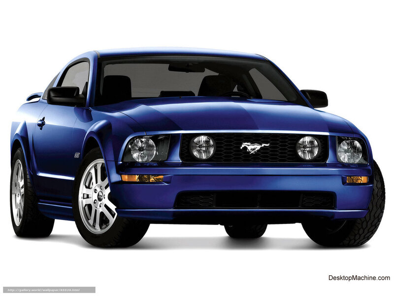 Blue Ford Mustang — Neutral, Photograph, Car, Grille