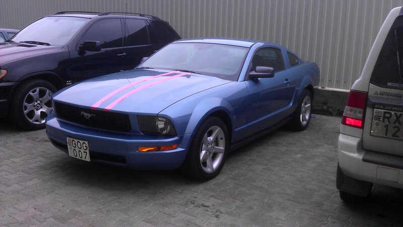 Blue Ford Mustang — Neutral, Photograph, Suv