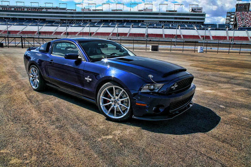 Blue Ford Mustang Shelby — Dramatic