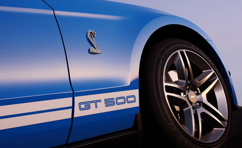 Blue Ford Shelby GT500