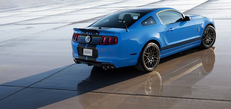 Blue Ford Shelby Gt500 — Dramatic, Photograph