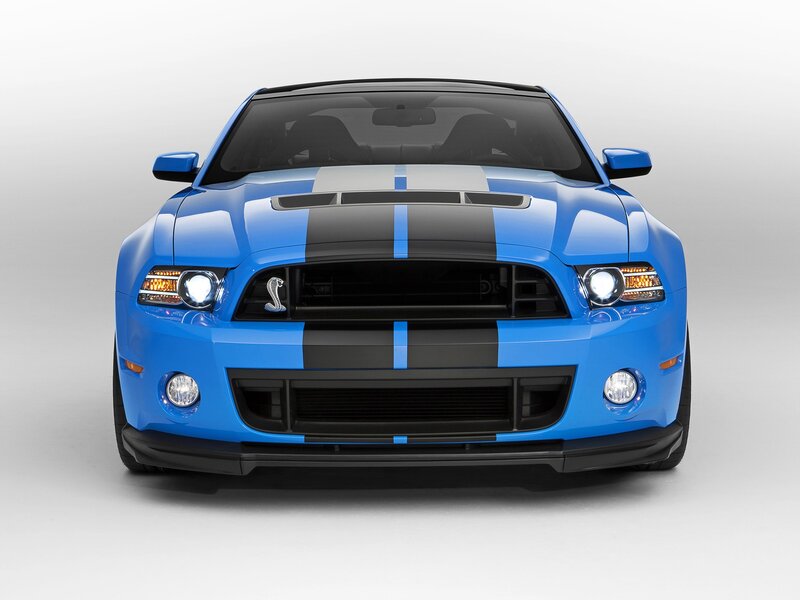 Blue Ford Shelby Mustang