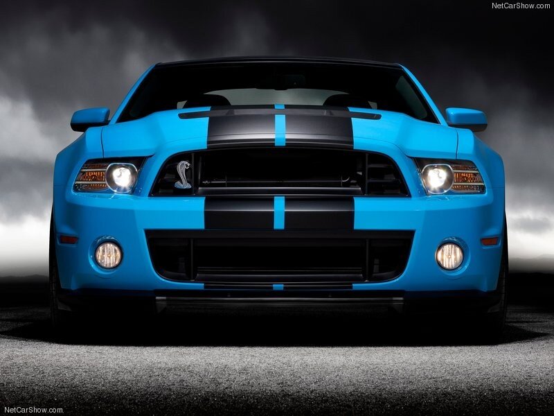 blue ford shelby mustang