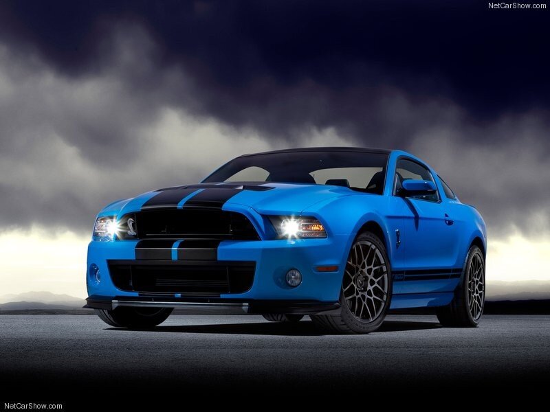 blue ford shelby mustang