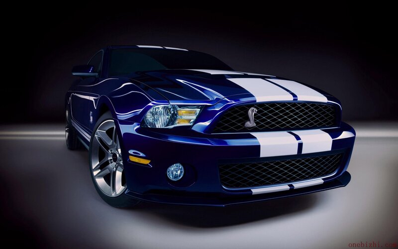 Blue Ford Shelby Mustang