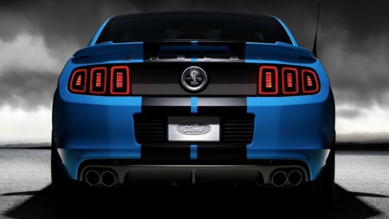 blue ford shelby mustang