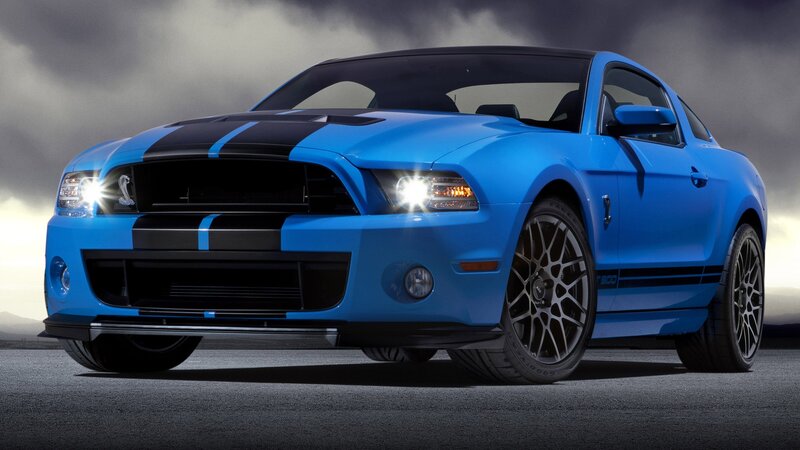 blue ford shelby mustang