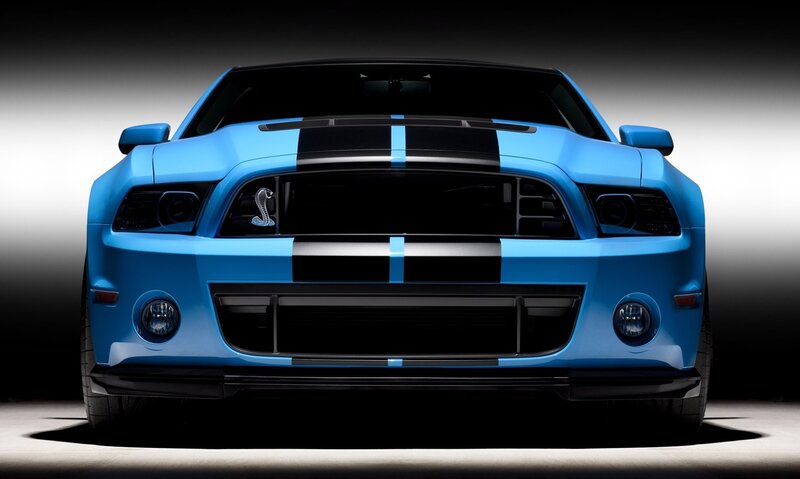 blue ford shelby mustang