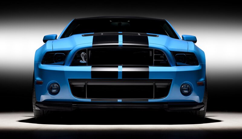 blue ford shelby mustang