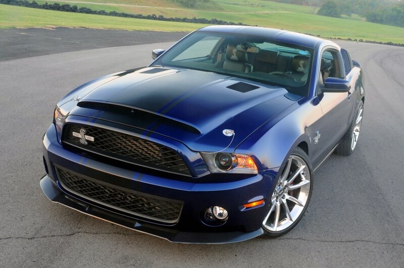 Blue Ford Shelby Mustang
