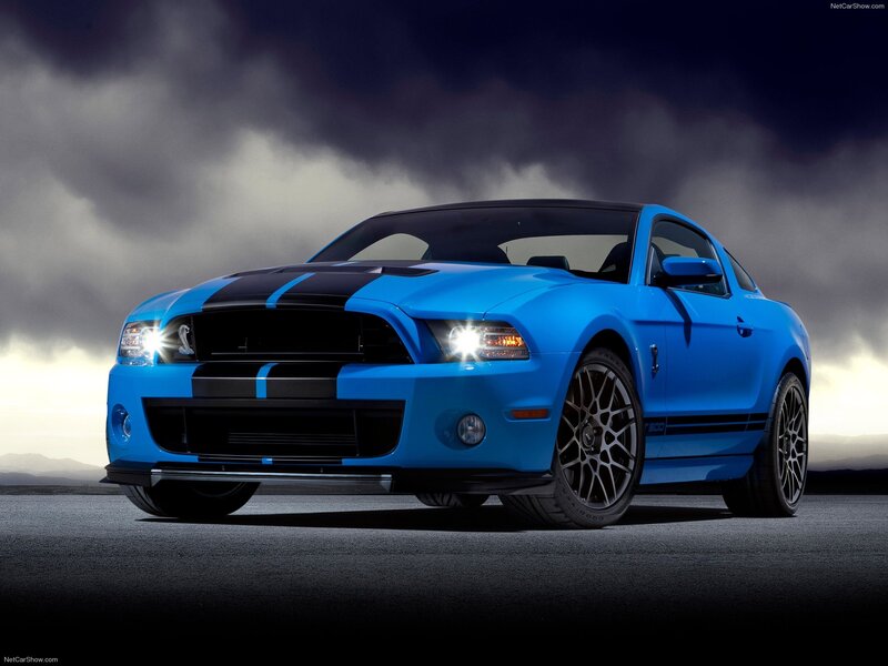 blue ford shelby mustang