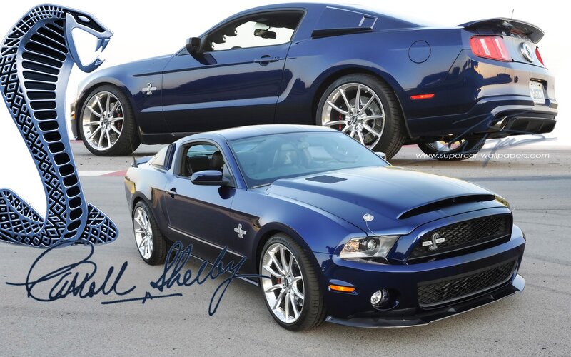 Blue Ford Shelby Mustang