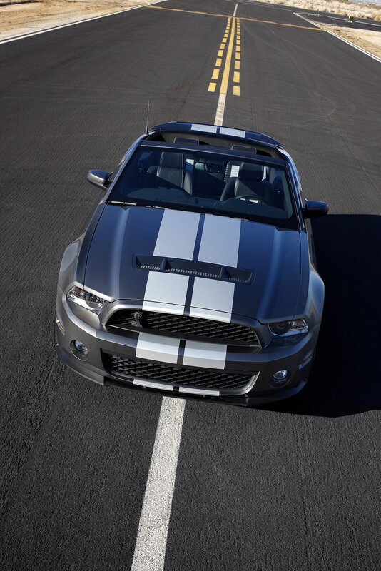 Blue Ford Shelby Mustang convertible