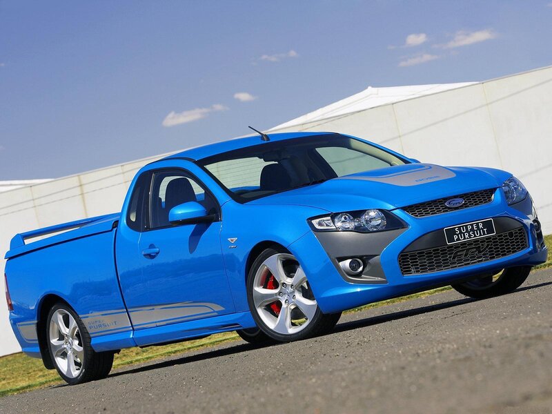 blue ford super pursuit pickup
