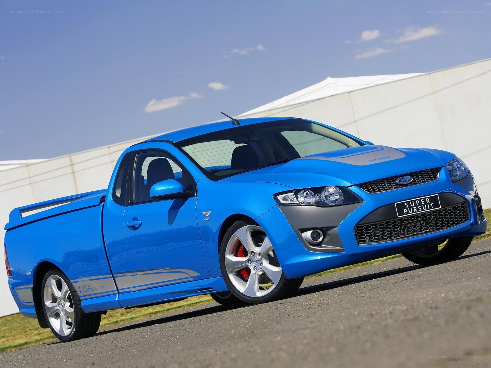 blue ford super pursuit pickup