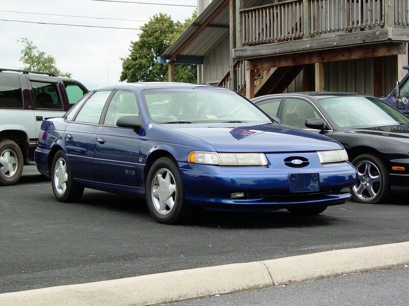 blue ford taurus sedan