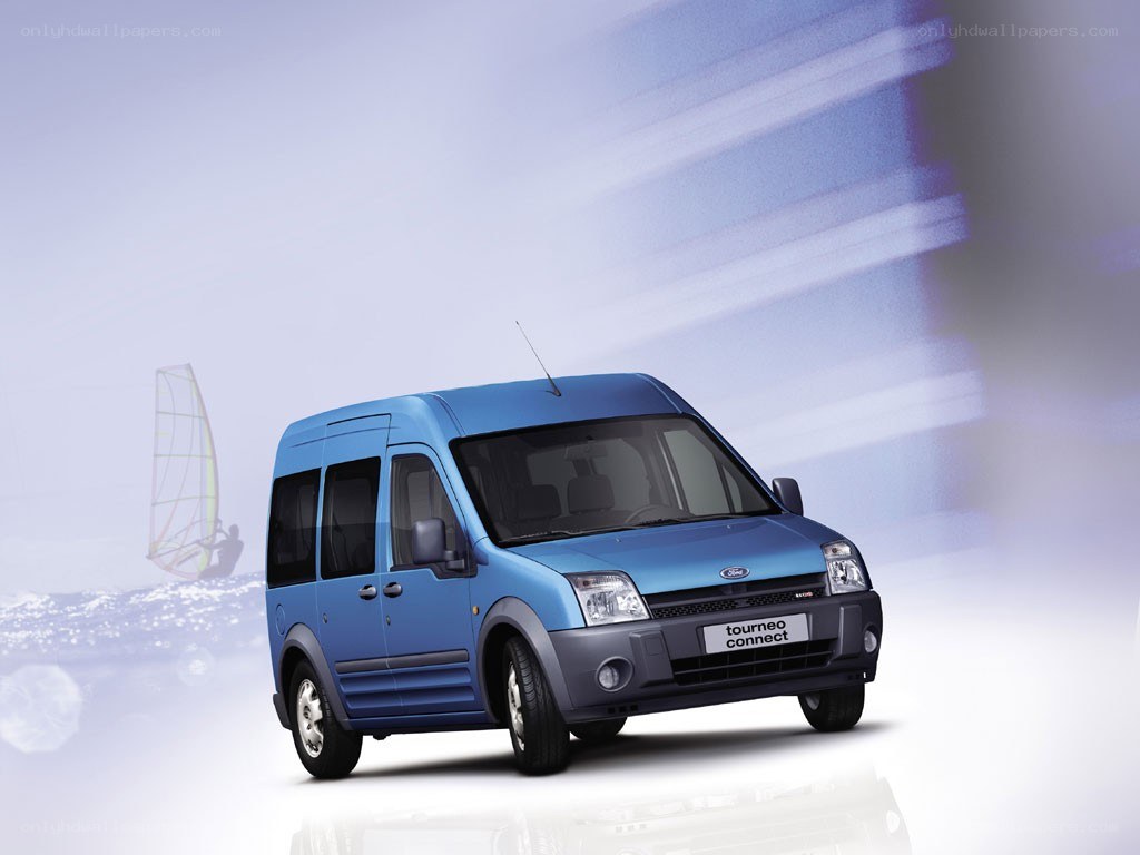 Blue Ford Tourneo Connect van
