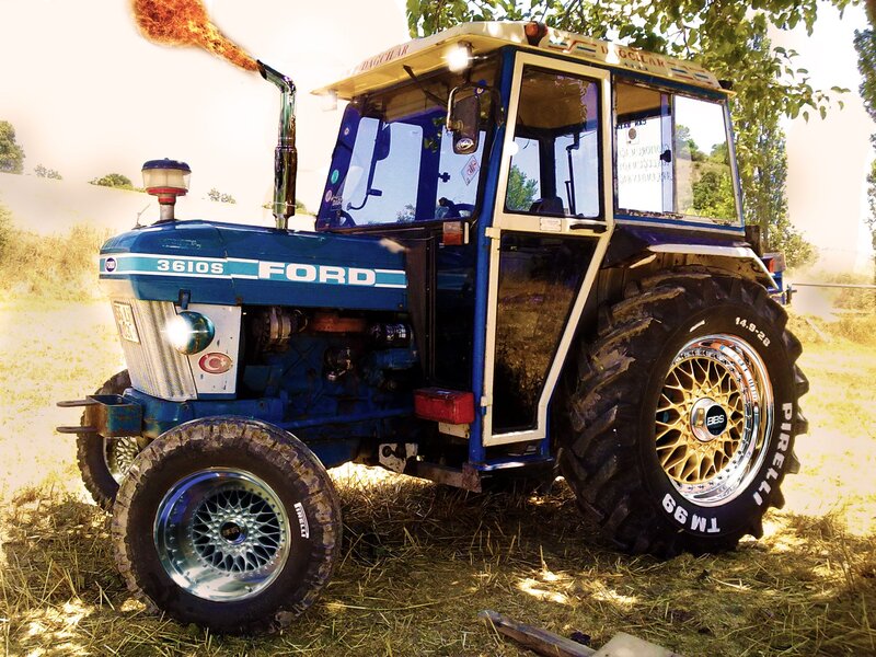 Blue Ford Tractor