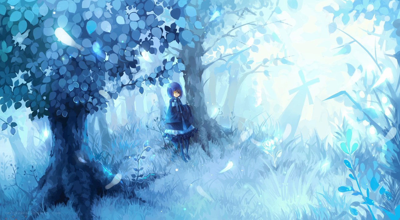 blue forest girl
