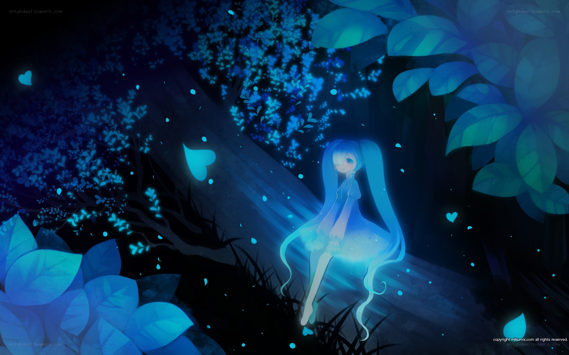 blue forest girl