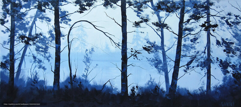Blue Forest Landscape