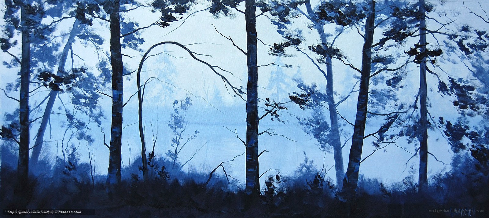 Blue Forest Landscape