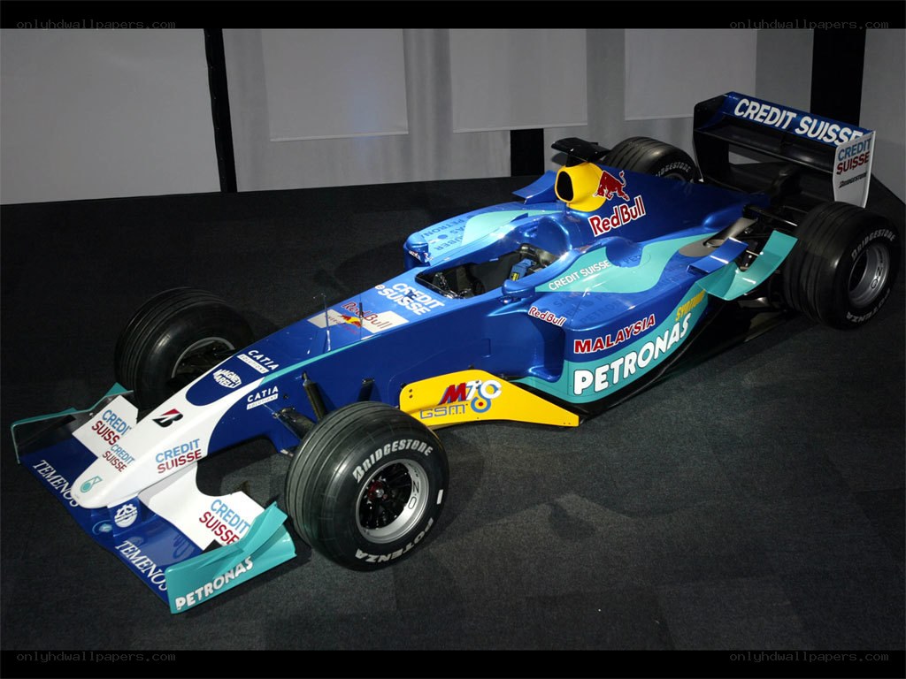 Blue Formula 1 race car