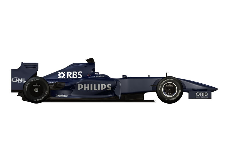 blue formula one car