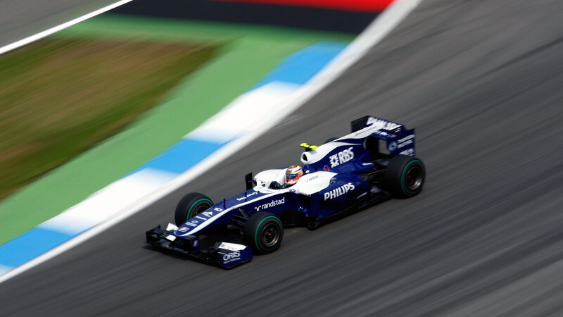 Blue Formula One Car — Dynamic, Afternoon, Photograph, Driver