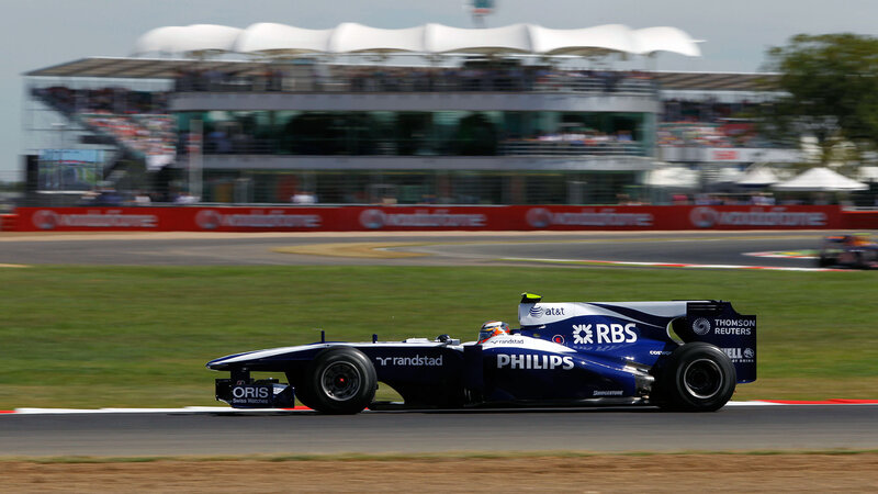 Blue Formula One Car — Dynamic, Afternoon, Photograph, Race Track