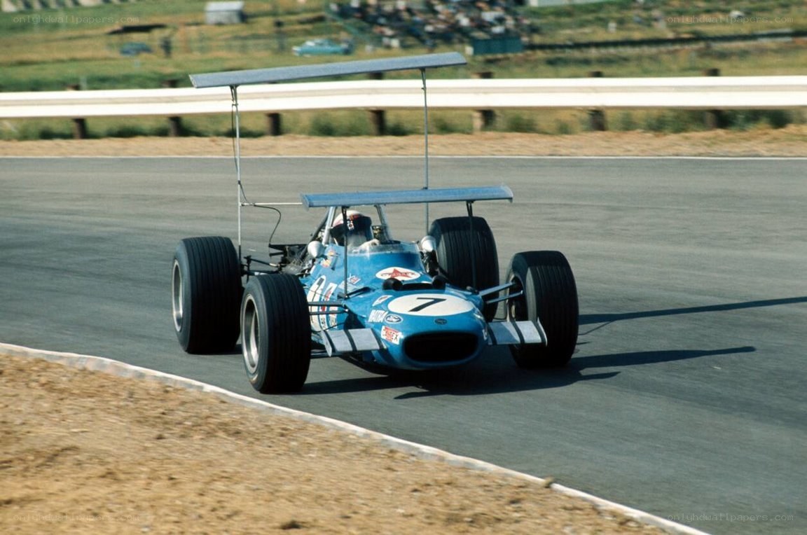 blue formula one car on track