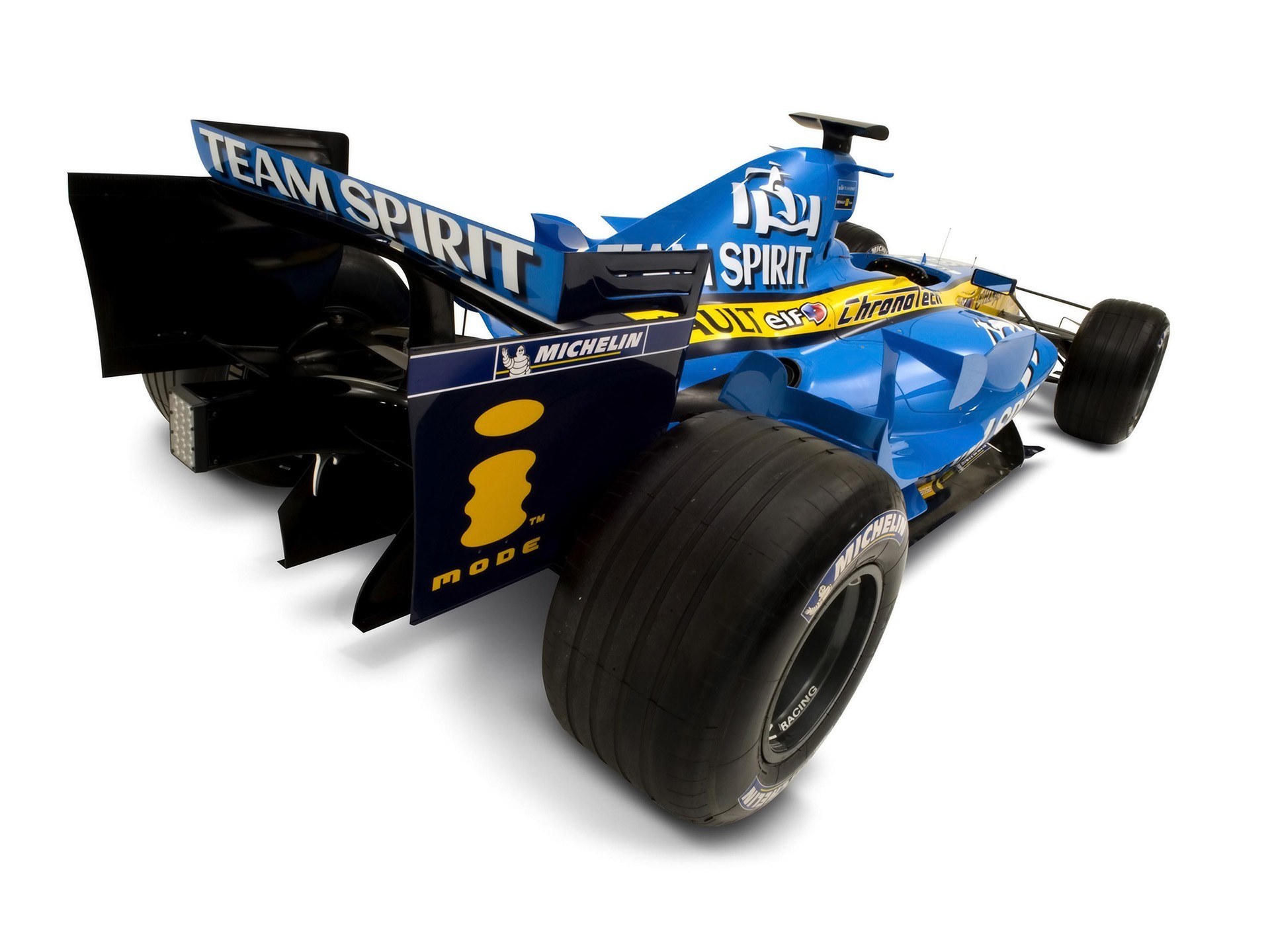 blue formula one race car