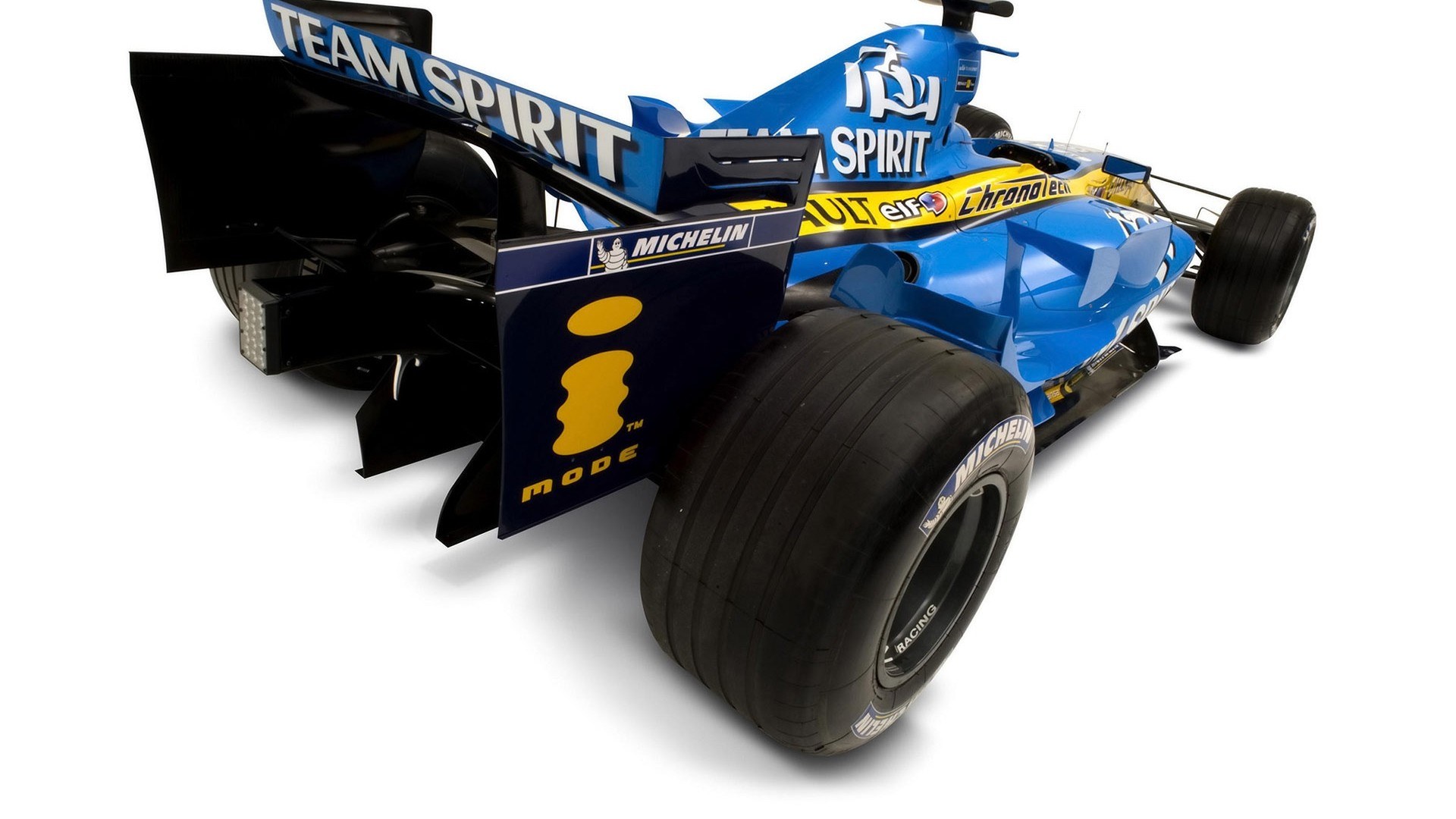 blue formula one race car