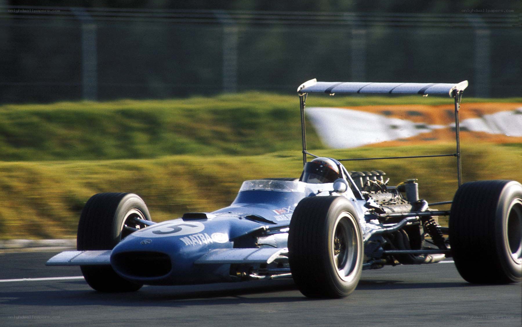 blue formula one race car
