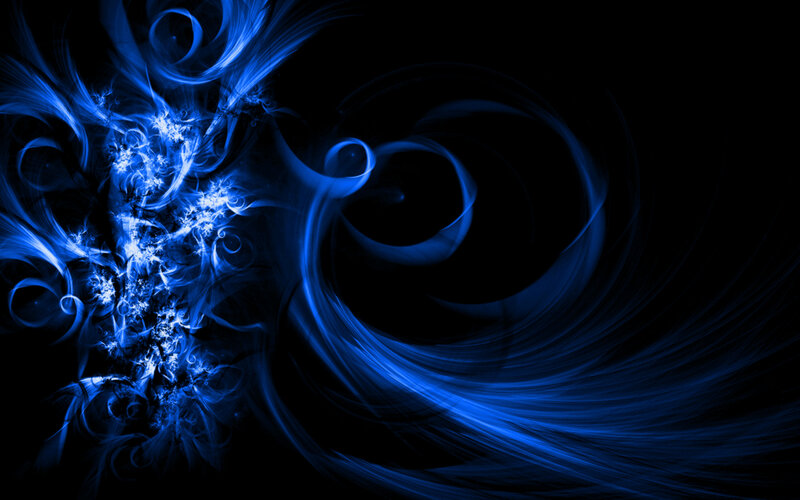 blue fractal abstract art