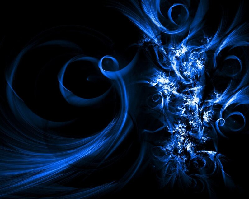 blue fractal abstract art