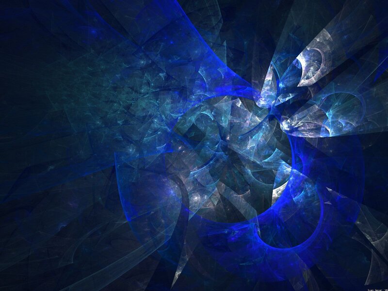 blue fractal abstract art