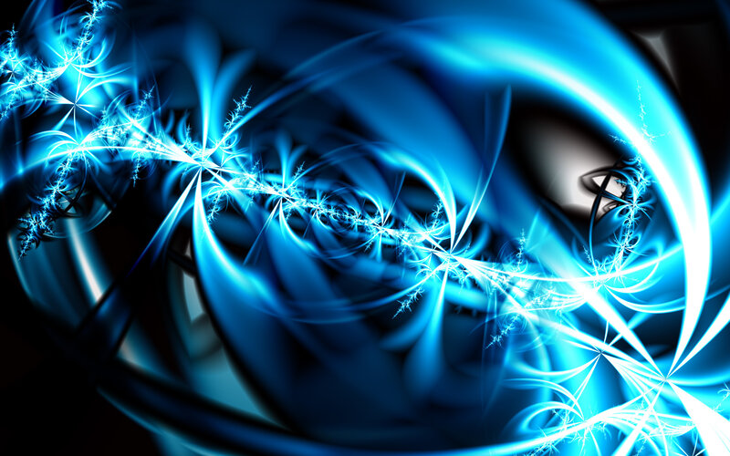 blue fractal abstract art