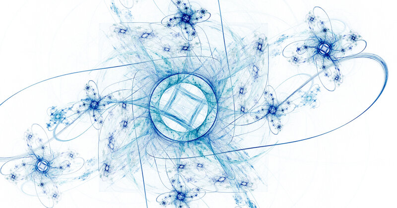 blue fractal abstract art
