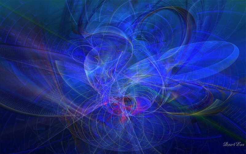 blue fractal abstract art